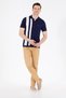 Men's Navy Blue Polo Collar Knitwear Sweater 50262473 -Vr033 - 4