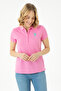 Women's Pink Basic Polo Neck T-Shirt 50262695-Vr041