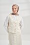 Cotton Monogram Geometric Pattern Shawl - Mink