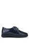 Women's Genuine Leather Navy Blue Casual Shoes