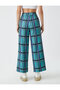 High Waist Patterned Jeans Trousers - 4