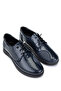 Women's Genuine Leather Navy Blue Casual Shoes - 2