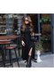 New Season Women's Long Sleeve Turtleneck Imported Crepe Fabric Long Dress - 2