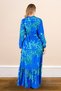 Women's High Collar Large Size Dress with Hijab Viscose Fabric Pleated and Pleated Dress - 8