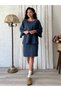 Indigo Blue Short Skirt-Blouse Set (Set of 2)