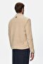 Corning Dark Beige Half-Zip Embroidered Fleece Stand Collar Standard Fit Men's Sweatshirt - 3