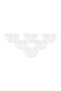 Silk Heart Porcelain 6-Piece Sauce Bowl - White - 3 cm - 2