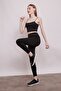 High Waist Thick Belted Thick Steel Fabric Leggings-black - 2