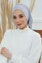 Flowy Combed Cotton Bonnet, B-25, Gray 2