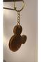 Brown Color Gold Decorated Mickey Mouse Figure Epoxy Keychain with Gold Accessories Handmade - 5