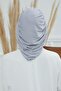 Flowy Combed Cotton Bonnet, B-25, Gray 2 - 6