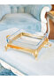 Silver Plated Square Glass Serving Gold Color No1 - 4