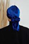 Velvet Bonnet with Belt, B-31K, Cobalt Blue - 5
