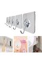 Super Strong Adhesive Waterproof Transparent Hanger Set of 5 Reusable Hooks (5492)