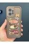 Redmi Note 12 Case Designed Patterned Camera Protected Teddy Bear Coffee Color Soft Silicone Cover - 3