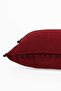 Plain Rectangular Throw Pillow Cover with Pompom Edges, K-110, Burgundy - 5