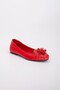 Genuine Leather Flowery Red Shoes