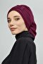 Pleated Design Chiffon Ready-To-Wear Turban,Ht-107,Ht-107,Plum - 6