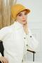 Bandana Bonnet with Visor,B-71, Mustard Yellow - 2