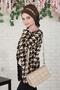 Design Chiffon Ready-To-Wear Turban with Gold Accessories, Ht-28, Ht-28, Brown - 2
