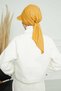 Bandana Bonnet with Visor,B-71, Mustard Yellow - 4