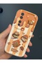 Honor 90 Case Designed with Patterned Camera Protection Teddy Bear Biscuit Color Coffee Silicone Cover - 4