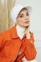 Hat with Visor, S-1, White