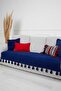 Tasseled Sofa Cover 90 X 210,Ko-19,Blue - 2