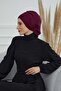 Pleated Design Chiffon Ready-To-Wear Turban,Ht-107,Ht-107,Plum - 3