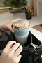 Set of 2 Portable Yogurt Container with Spoon - 700 ml Practical Food Storage and Muesli Container - 4