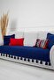 Tasseled Sofa Cover 90 X 210,Ko-19,Blue - 5