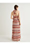 Halter Neck Crochet Long Dress Multicolor - 4
