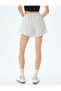 Relaxed Cut Mini Shorts - Waist Tied - 4