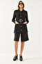 Women's Black Casual Cargo Jacket Mbms020 60501020 - 4