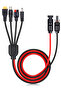Line Connector 4-in-1 solar panel connector to XT60/DC5521/DC7909 Solar Panel Extension Cable 12AWG - 8