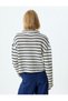 Polo Collar Crop Sweater Slim Knitted Long Sleeve - 4