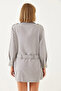 Women's Light Gray Casual Cargo Jacket Mbms020 60501020 - 2