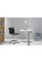 Black Leather Swivel Office Chair, Adjustable Height, 360° Wheels, PU Leather, 250 lbs Cap - 2