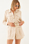 Women's Stone Casual Cargo Jacket Mbms020 60501020 - 2