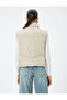 Stand Collar Puffer Vest with Zippered Pockets - 4