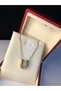 Women's Steel Necklace - Letter U Three-Dimensional Pendant, for Lover, Wife, Mother, Necklace - 2