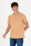 Men's Regular Fit Crew Neck Camel T-Shirt 50263480-Vr015 - 3
