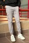 Men's Gabardine Pants with Elastic Waist and Cuffs, Cargo Pocket - 6