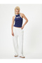 Tokyo Printed Cotton Skinny Fit Halter Neck Undershirt - Ribbed - 2