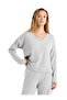 Women's Long Sleeve Thermal V-Neck Gray Pajamas Set C3T9N4O06 - 3