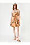 4SAK80302EW Cotton Women's Dress BROWN PATTERNED