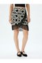 Tasseled Double-Breasted Skirt Mini Length Ethnic Patterned Viscose - 3