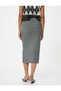 Standard Waist Midi Knitwear Pencil Skirt - 4