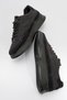 Monster Men's Black Suede Detail Fabric Cloth Daily Orthopedic Memory Sole Sports Sneakers - 5
