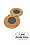 2 Pieces Round Trivet Bamboo - Luxury a Quality Wooden Dowry Gift - 4